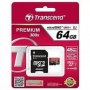 Карта памяти MicroSD 64GB Transcend Class 10 UHS-I + SD адаптер 300x