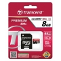 Карта памяти MicroSD 8GB Transcend Class 10 UHS-I 300x с +SD адаптер