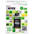 Карта памяти MicroSD 8GB MIREX Class 10 c адаптером