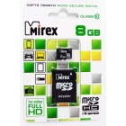 MicroSD  8GB  MIREX Class 10 c адаптером