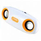 Мини-колонки ENZATEC SP309WH, белые, портативные, USB или 4хAAA аккум. (1/40)