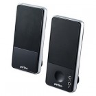 Колонки PERFEO PF-050-SV, чёрные/серебро, 2.0, USB