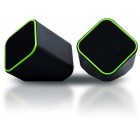 Колонки SmartBuy, 2.0, Cute, чёрные/зелёные, USB (1/60)