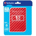 Внешний HDD Verbatim 2.5" 1Tb USB 3.0 Store'n'Go, бордовый  (53203)