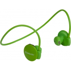 Гарнитура DEFENDER FreeMotion B611 Bluetooth, зелёная. Вкладыши. Разъём: micro-USB.  Диапазон частот: 20-20000 Гц. Клавиши управления на наушниках. Встроенный микрофон с шумоподавлением. Радиус действия до 10 м. (1/40)