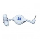 Наушники DEFENDER Snail MPH-217, белые, вакуумные-рулетка, шнур 1 м