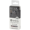 Гарнитура INTRO RX-915M, черная, вакуумная, с регулировкой громкости. Диапазон частот 20Hz-20000Hz. Уровень звукового давления 105dB. Импеданс 32 Ом, cо сменными амбушюрами. (80/400/4800)