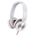 Наушники PANASONIC RP-HXS400E-W, белые. Накладные, закрытого типа. Частотный диапазон: 10 Гц -26 кГц. Сопротивление: 32 Ом. Поворотные  амбушюры. Односторонний плоский кабель. Длина провода: 1.2 м. (1/5)