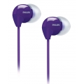 Наушники PHILIPS SHE 3590PP, сиреневые. Вакуумные. Частотный диапазон: 12-23500 Гц. Сопротивление: 16 Ом. 3 пары сменных амбушюр. Длина провода: 1.2 м. (3/24)