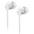 Наушники PHILIPS SHE 3590WT,  белые. Вакуумные. Частотный диапазон: 12-23500 Гц. Сопротивление: 16 Ом. 3 пары сменных амбушюр. Длина провода: 1.2 м. (3/24)