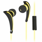 Гарнитура RITMIX RH-187, чёрная/жёлтая. Внутриканальные. Диапазон частот: 20-22000 Гц. Сопротивление: 16 Ом. 3 пары сменных амбушюр. Покрытие SoftTouch. Возможность дополнительной фиксации на ухе. Длина провода: 1.2 м. (1/90)