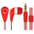 Наушники RITMIX RH-181, красные, внутриканальные, шнур 1.2 м. (1/90)
