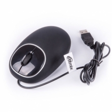 Мышь проводная RITMIX ROM-340 Antistress, чёрная, USB.