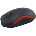 Мышь проводная оптическая RITMIX ROM-111 черная/красная, USB.