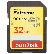 Карта памяти SDHC 32GB  SanDisk Class 10 Extreme V30 UHS-1 U3 90MB/s