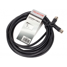 Кабель соединительный антенный TELECOM RG59 F-male--F-male, 3 м. (1/100)