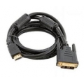 Кабель TELECOM HDMI to DVI-D (19M -19M), 2 фильтра, позолоченные контакты, 2 м. (1/50)