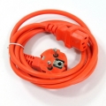 Кабель VCOM компьютер-розетка 220V (EURO) <VDE> 3G*0.75 мм., оранжевый, 1.8 м. (1/80)