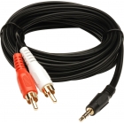 Кабель соединительный VCOM 3.5 Jack (M) / 2xRCA (M), стерео, аудио, 15 м. (1/50)