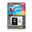 MicroSD 32GB  Silicon Class 10 Elite COLORED, R/W 85/15 MB/s с адаптером