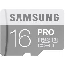 Карта памяти MicroSD 16GB  Samsung Class 10 PRO; U3; R/W 90/60 MB/s + SD адаптер
