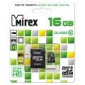 Карта памяти MicroSD 16GB Mirex Class 10 c адаптером