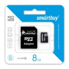 MicroSD  8GB  Smart Buy Class 10 +SD адаптер