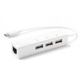 Хаб USB Type-C - 3xUSB 2.0 + Ethernet Techlink (526507)