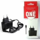 Сетевое ЗУ SMARTBUY ONE, черное, 1 А, кабель MiniUSB  (1 м.)