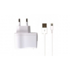 Сетевое ЗУ SMARTBUY Ez-Charge, белое. Сила тока 1 А, кабель 8pin (1 м.) (1/100)